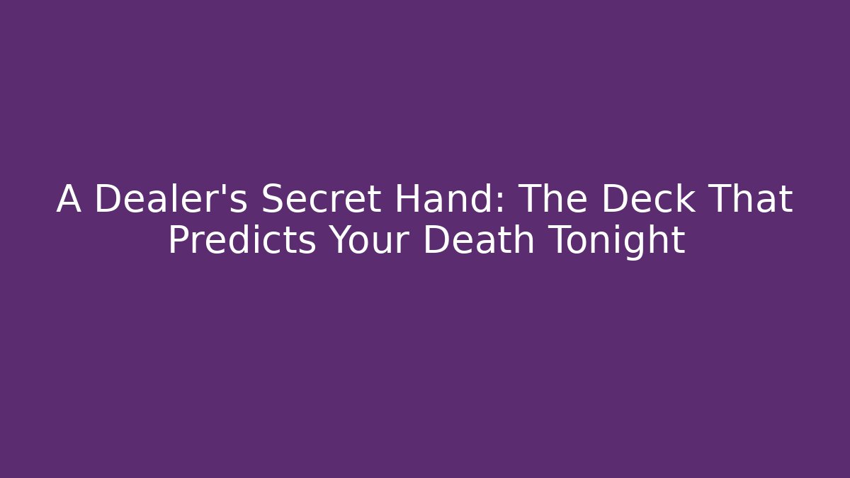 A Dealer's Secret Hand: The Deck That Predicts Your Death Tonight