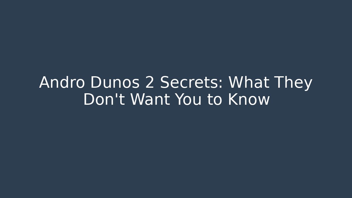 Andro Dunos 2 Secrets: What They Don't Want You to Know - Celivion