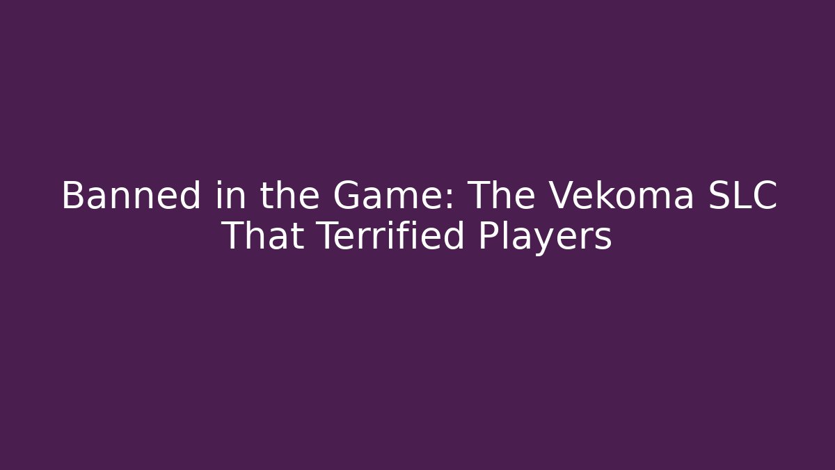 Banned in the Game: The Vekoma SLC That Terrified Players