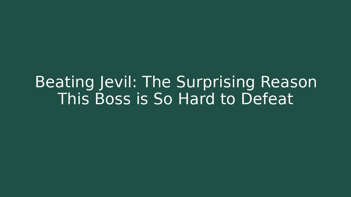 Beating Jevil: The Surprising Reason This Boss is So Hard to Defeat - Celivion