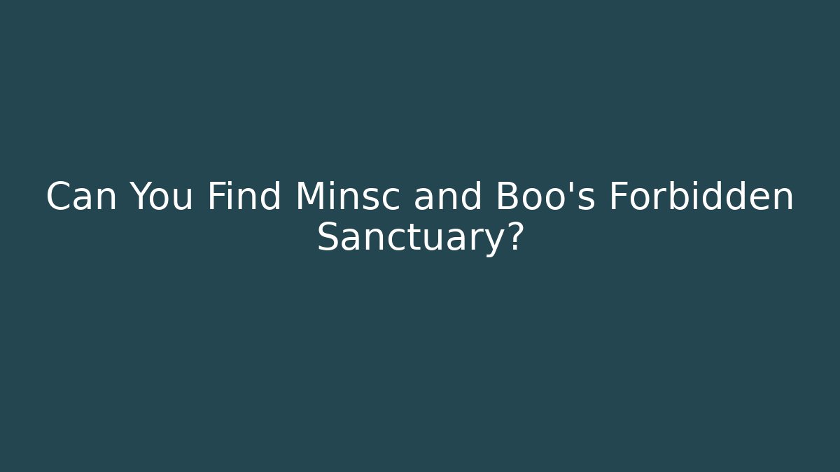 Can You Find Minsc and Boo's Forbidden Sanctuary?