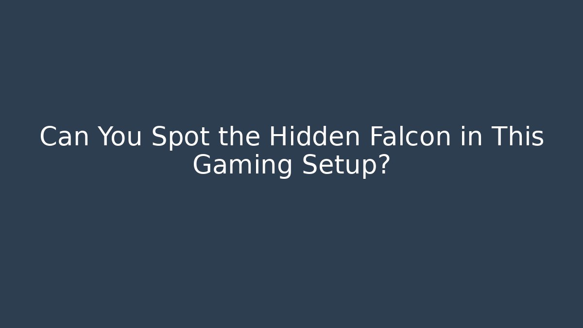 Can You Spot the Hidden Falcon in This Gaming Setup?