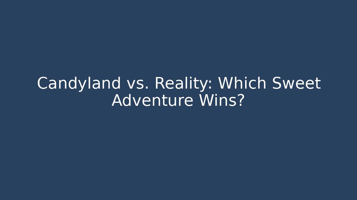 Candyland vs. Reality: Which Sweet Adventure Wins?