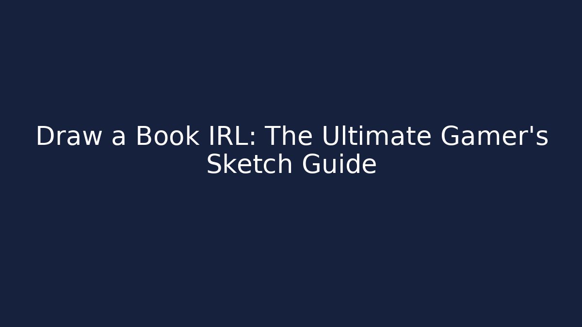 Draw a Book IRL: The Ultimate Gamer's Sketch Guide