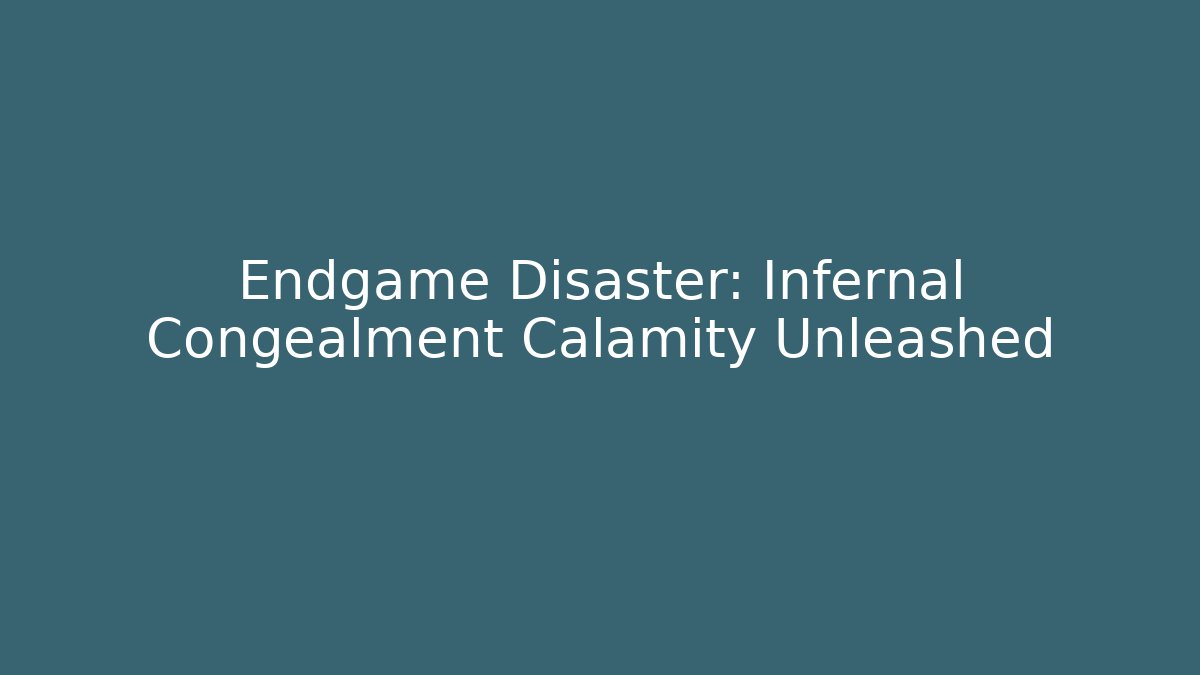 Endgame Disaster: Infernal Congealment Calamity Unleashed