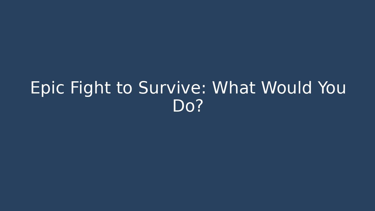 Epic Fight to Survive: What Would You Do?