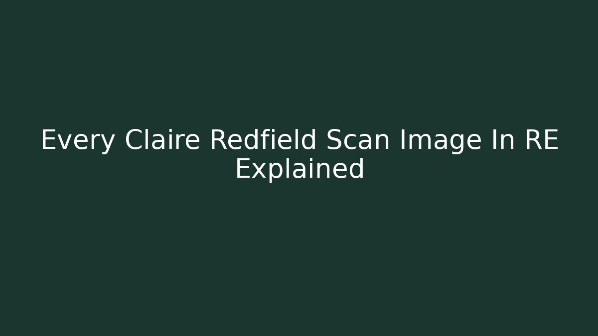 Every Claire Redfield Scan Image In RE Explained
