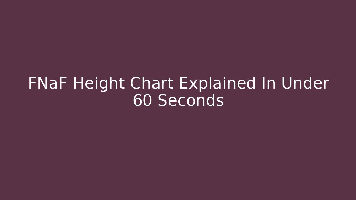 FNaF Height Chart Explained In Under 60 Seconds