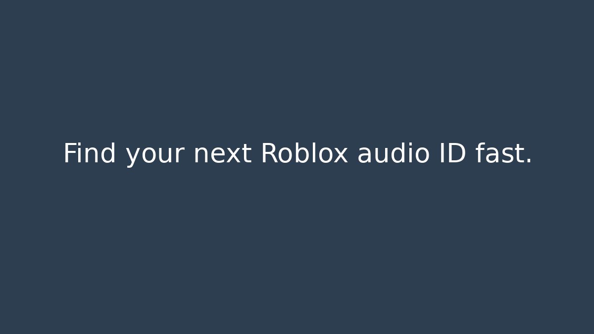 Find your next Roblox audio ID fast.