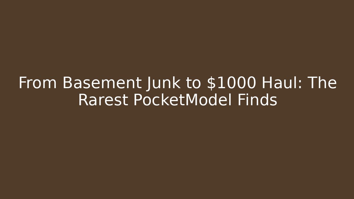 From Basement Junk to $1000 Haul: The Rarest PocketModel Finds - Celivion
