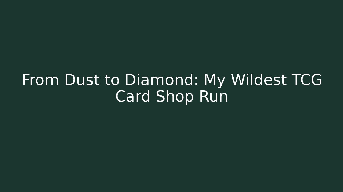 From Dust to Diamond: My Wildest TCG Card Shop Run