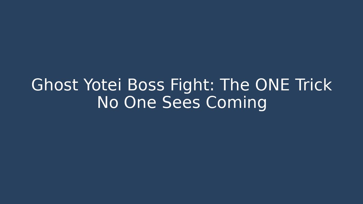 Ghost Yotei Boss Fight: The ONE Trick No One Sees Coming