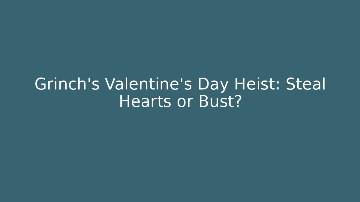 Grinch's Valentine's Day Heist: Steal Hearts or Bust?