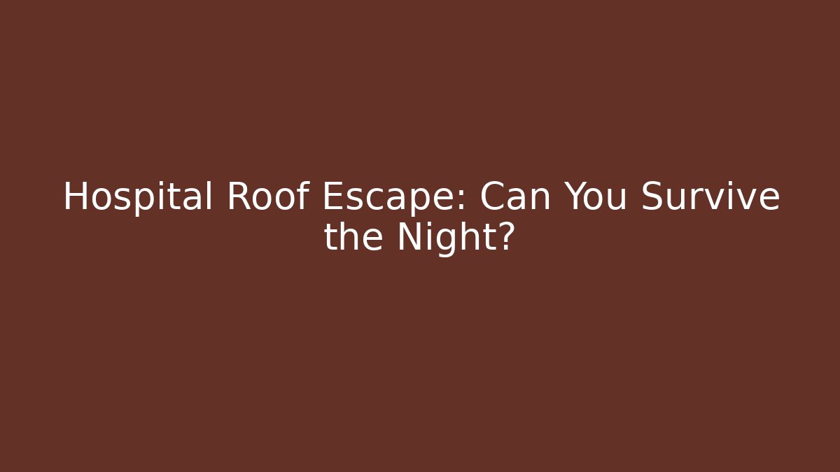 Hospital Roof Escape: Can You Survive the Night?