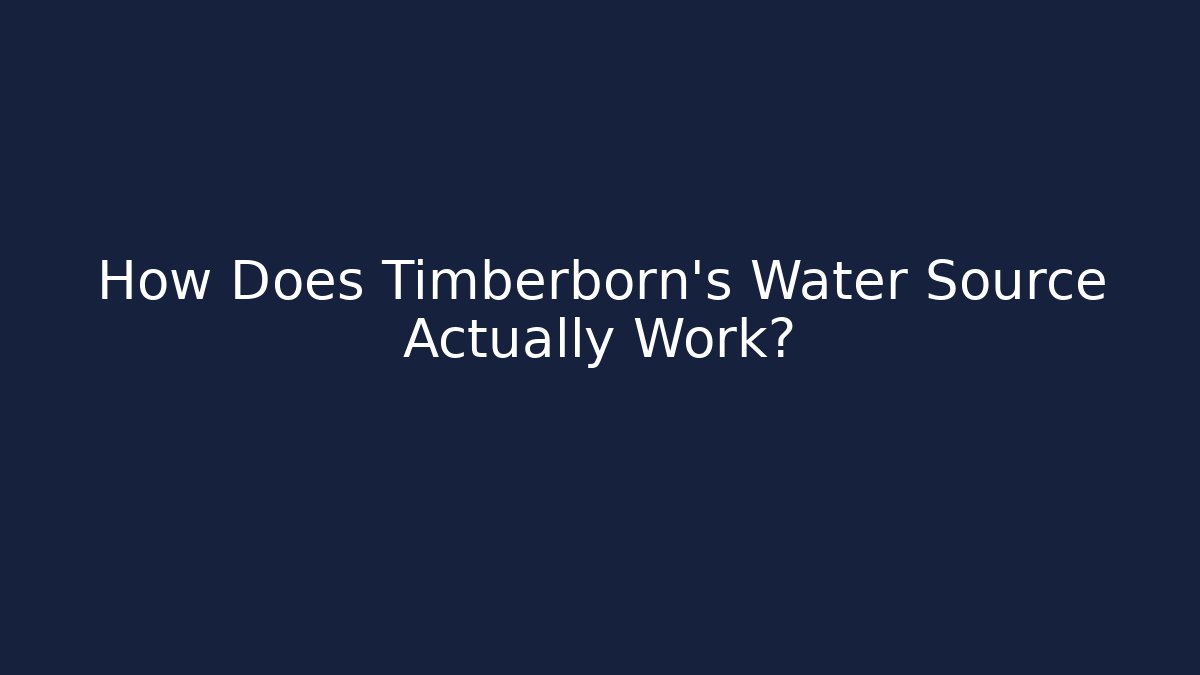 How Does Timberborn's Water Source Actually Work? - Celivion