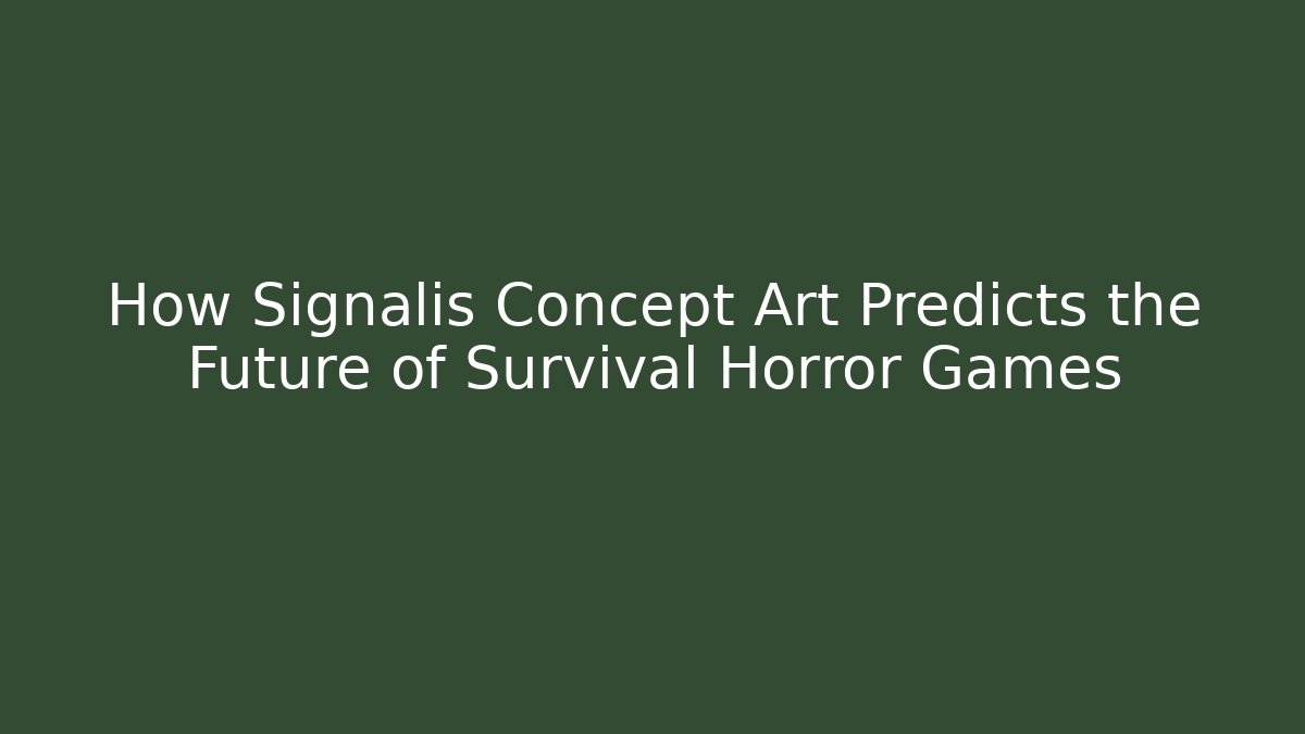 How Signalis Concept Art Predicts the Future of Survival Horror Games