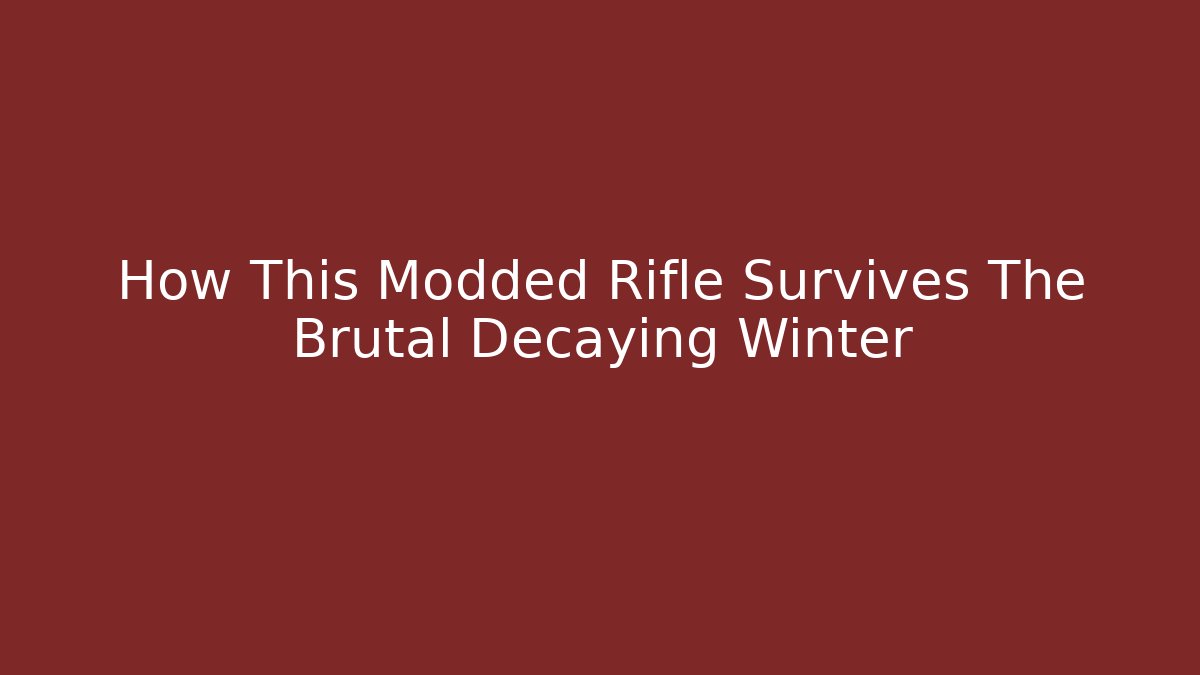 How This Modded Rifle Survives The Brutal Decaying Winter