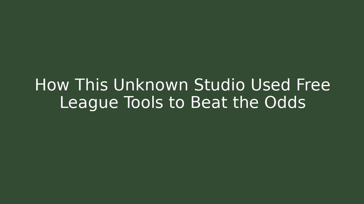 How This Unknown Studio Used Free League Tools to Beat the Odds