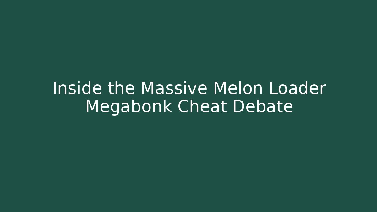Inside the Massive Melon Loader Megabonk Cheat Debate