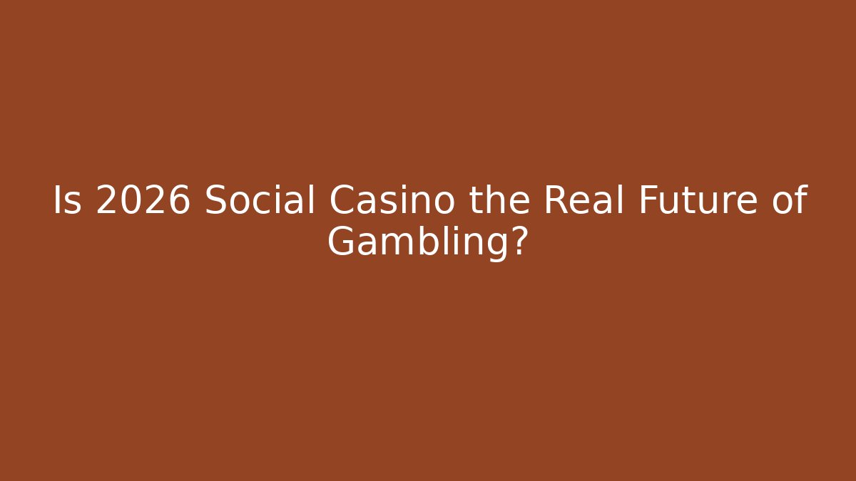 Is 2026 Social Casino the Real Future of Gambling?