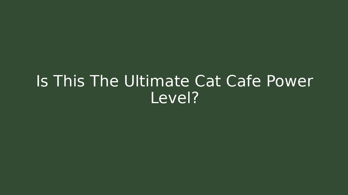 Is This The Ultimate Cat Cafe Power Level? - Celivion