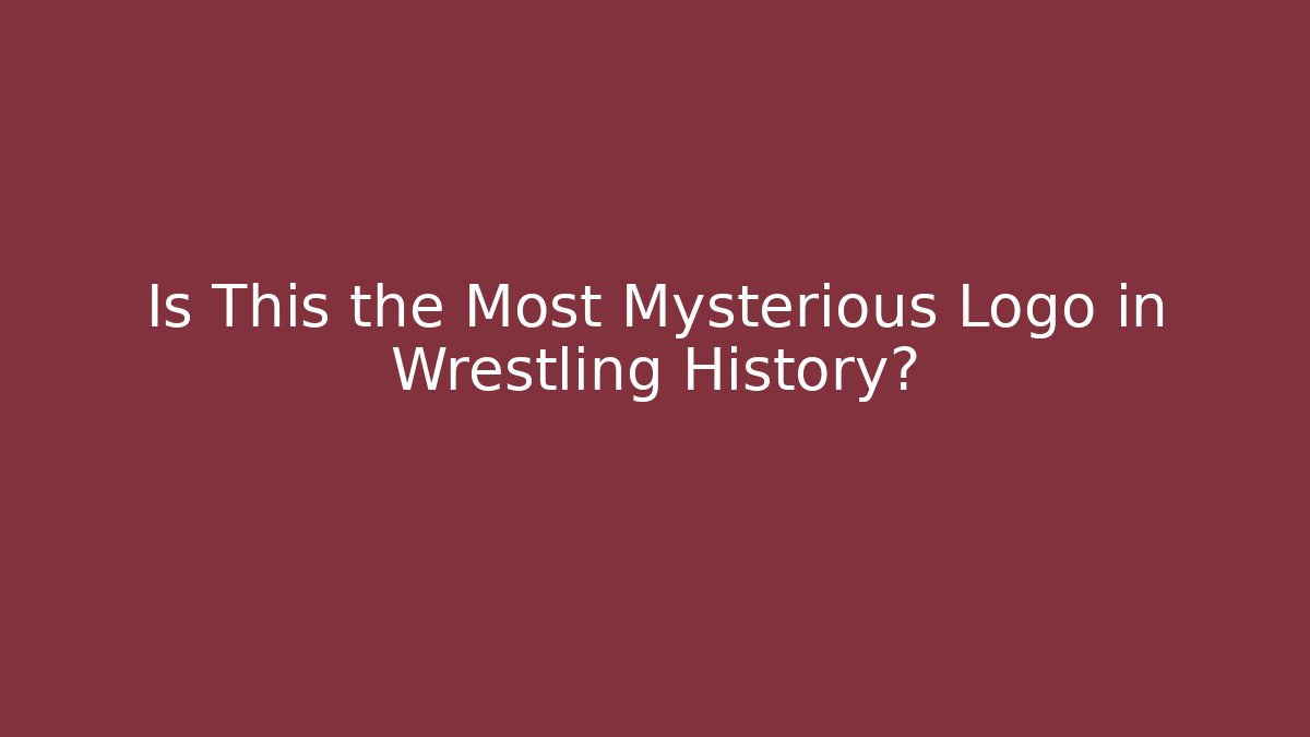 Is This the Most Mysterious Logo in Wrestling History?