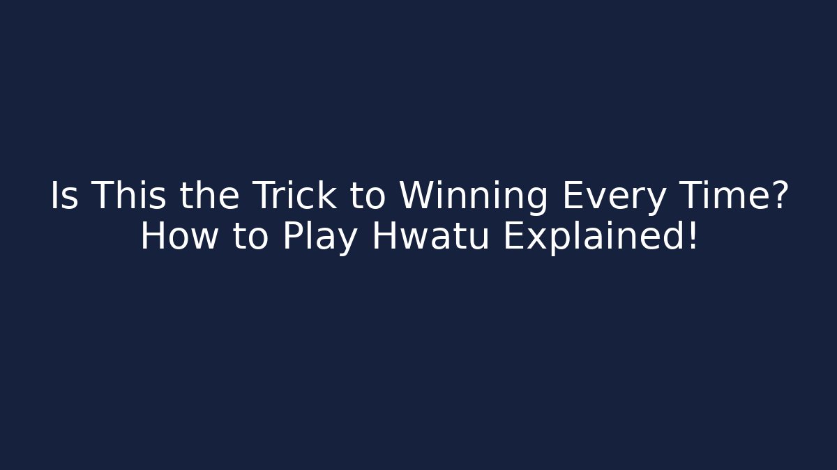 Is This the Trick to Winning Every Time? How to Play Hwatu Explained!