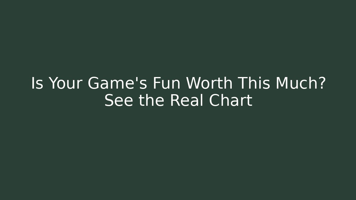 Is Your Game's Fun Worth This Much? See the Real Chart