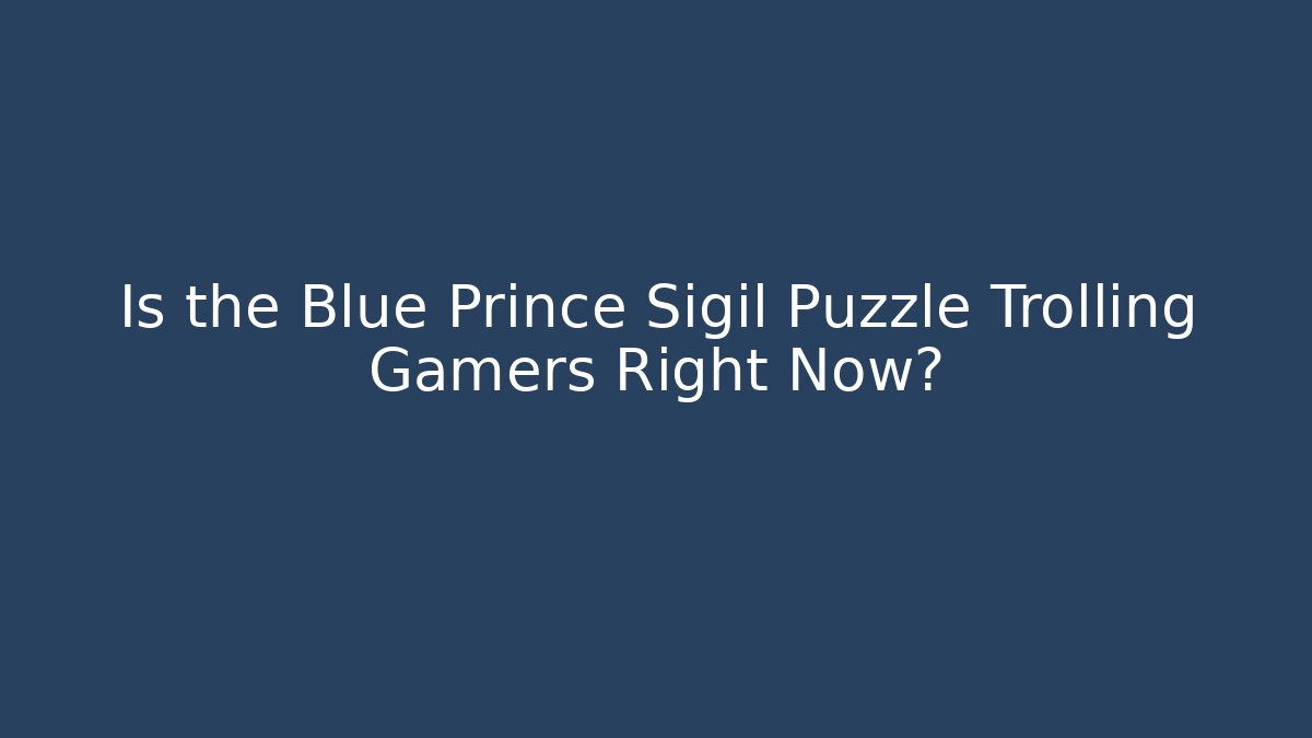 Is the Blue Prince Sigil Puzzle Trolling Gamers Right Now?