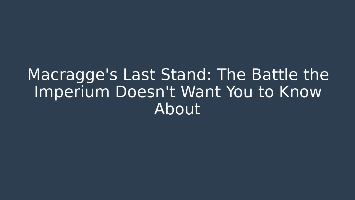 Macragge's Last Stand: The Battle the Imperium Doesn't Want You to Know About