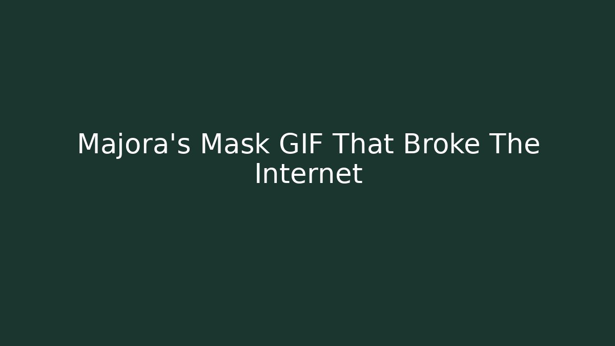 Majora's Mask GIF That Broke The Internet