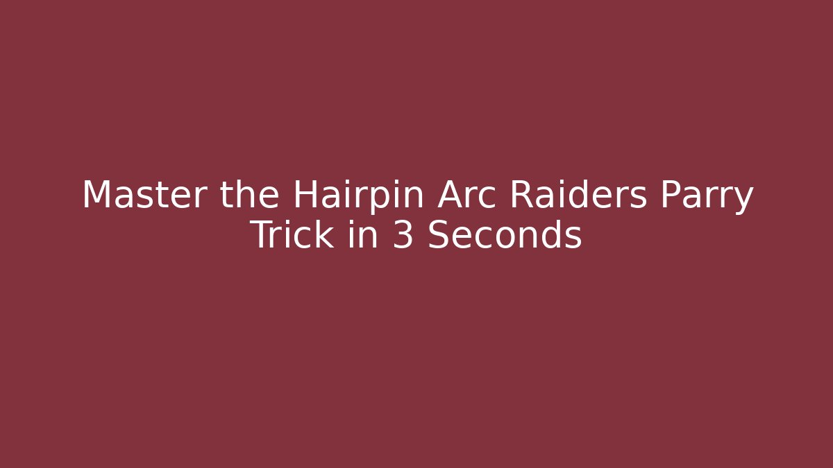 Master the Hairpin Arc Raiders Parry Trick in 3 Seconds