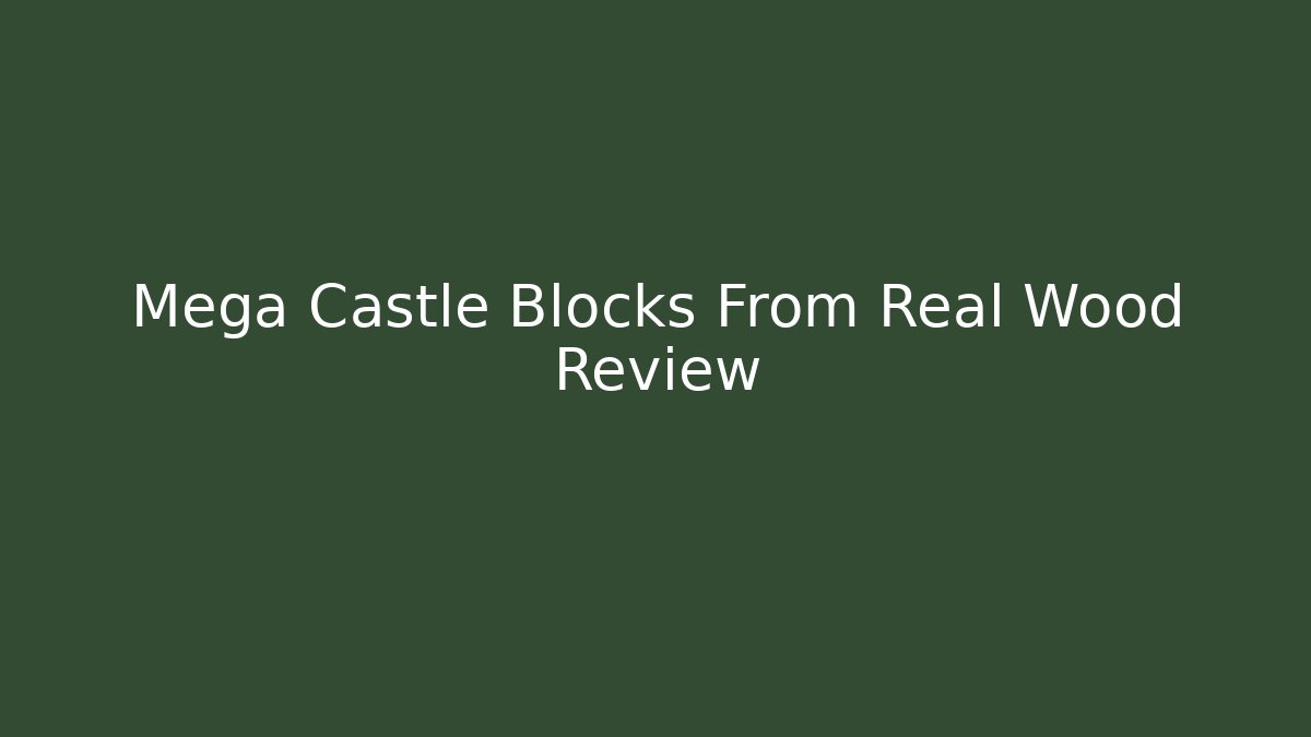 Mega Castle Blocks From Real Wood Review