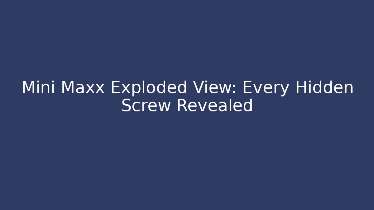 Mini Maxx Exploded View: Every Hidden Screw Revealed - Celivion