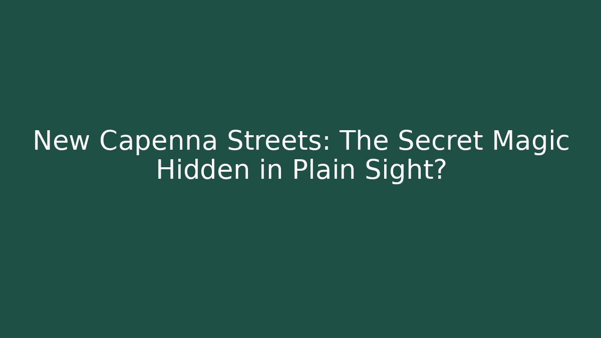 New Capenna Streets: The Secret Magic Hidden in Plain Sight?