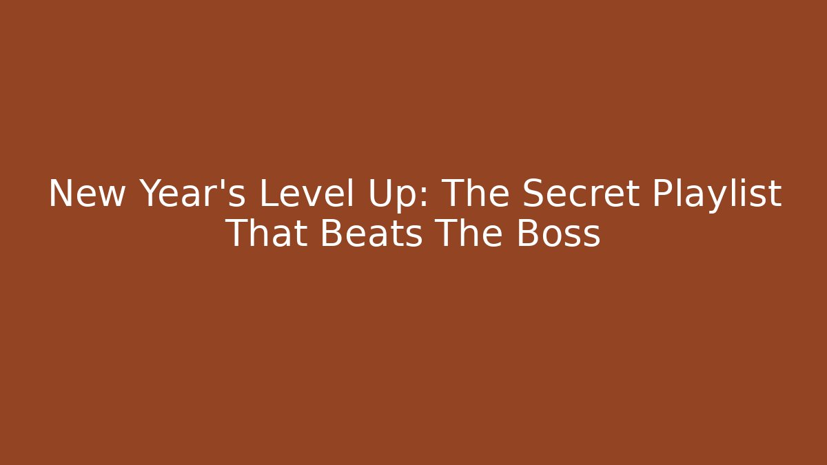 New Year's Level Up: The Secret Playlist That Beats The Boss