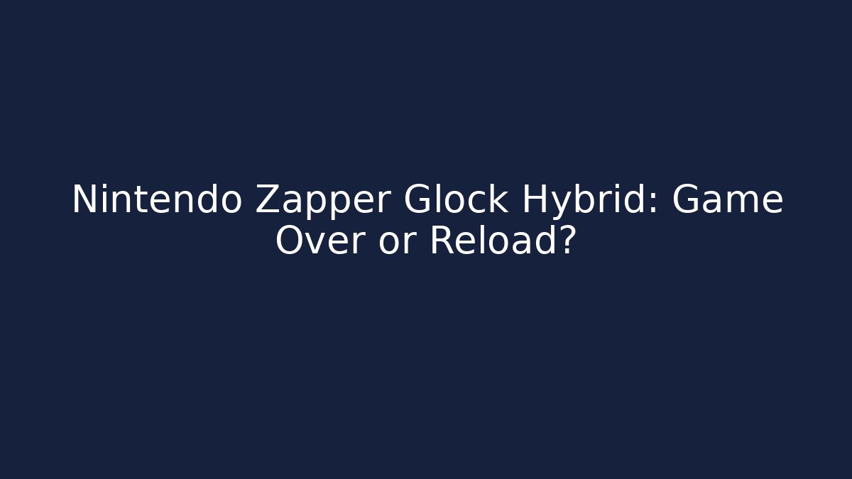 Nintendo Zapper Glock Hybrid: Game Over or Reload?