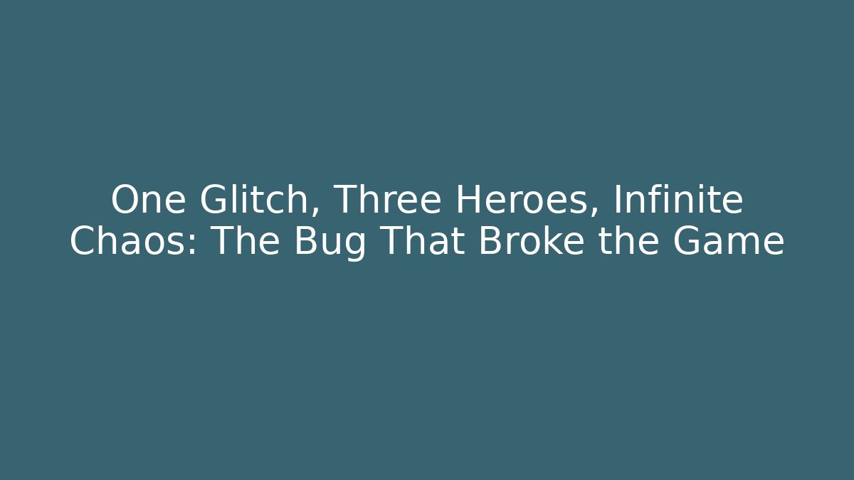 One Glitch, Three Heroes, Infinite Chaos: The Bug That Broke the Game