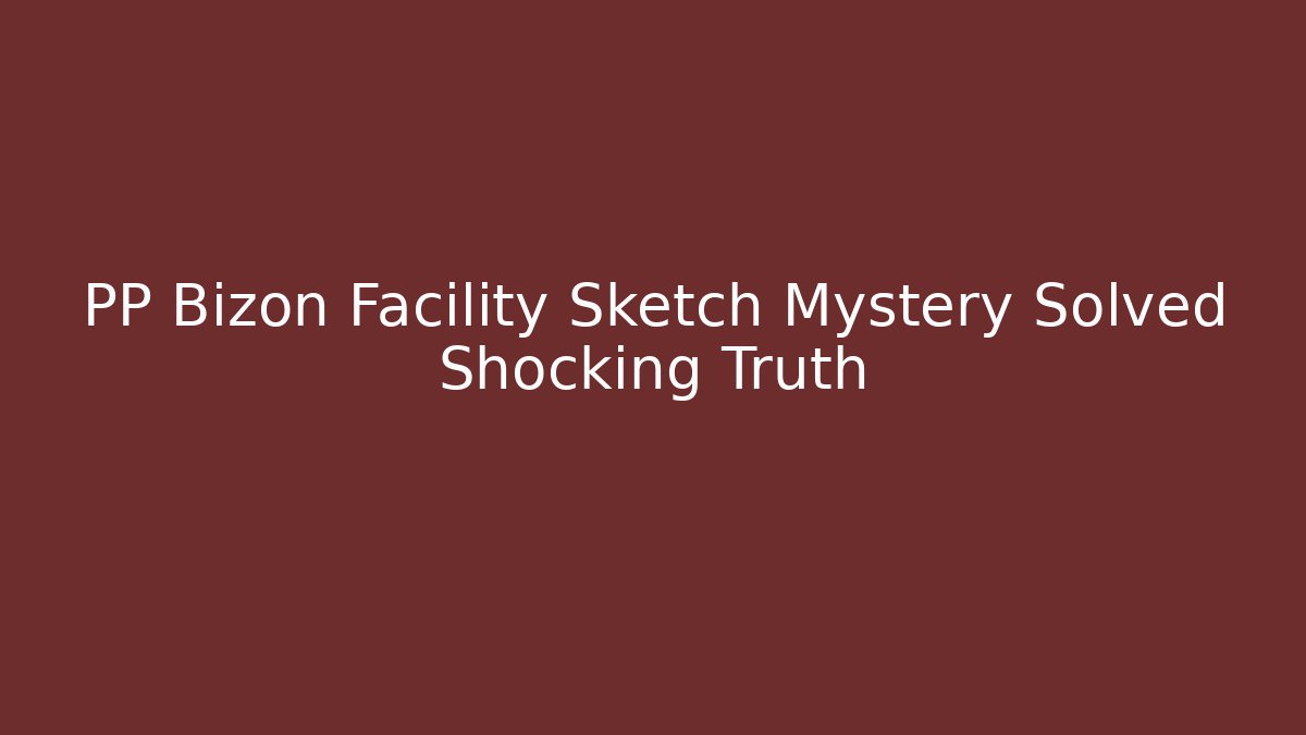 PP Bizon Facility Sketch Mystery Solved Shocking Truth