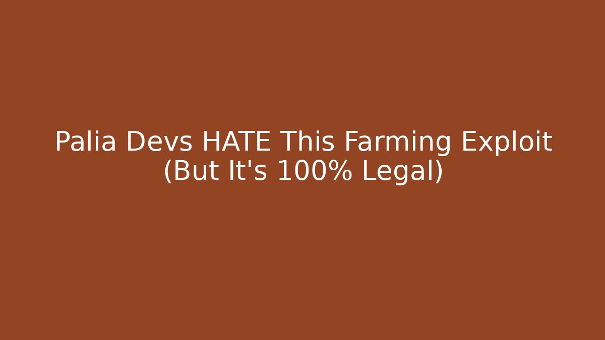 Palia Devs HATE This Farming Exploit (But It’s 100% Legal)