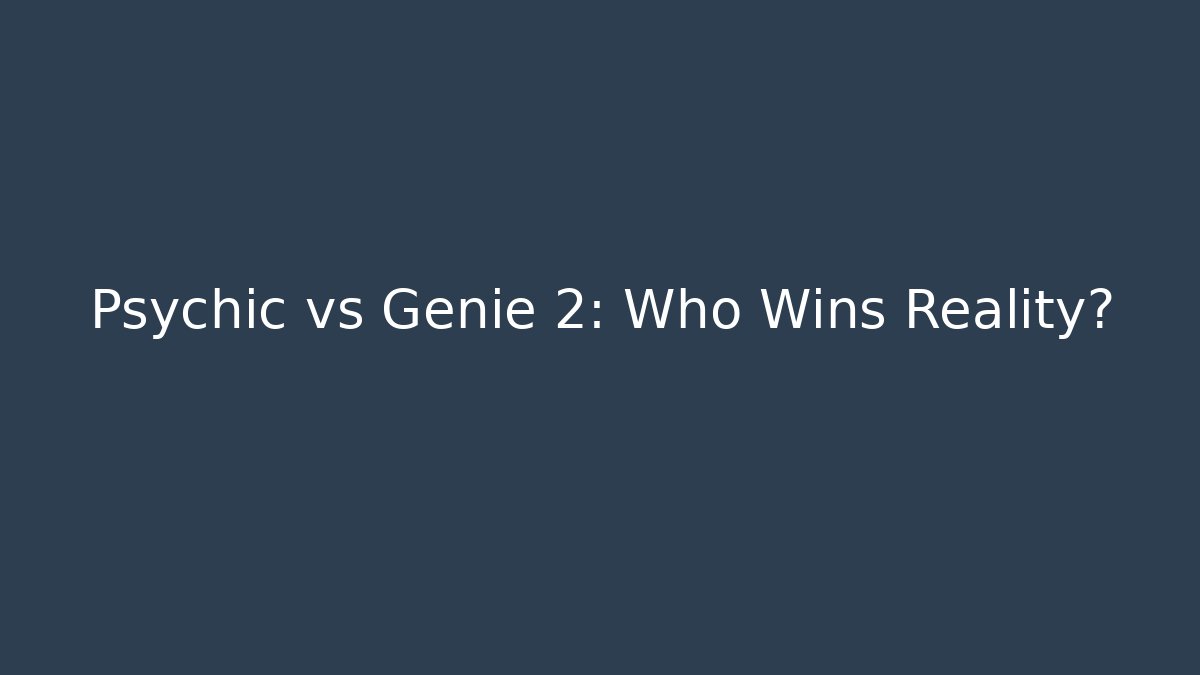 Psychic vs Genie 2: Who Wins Reality?