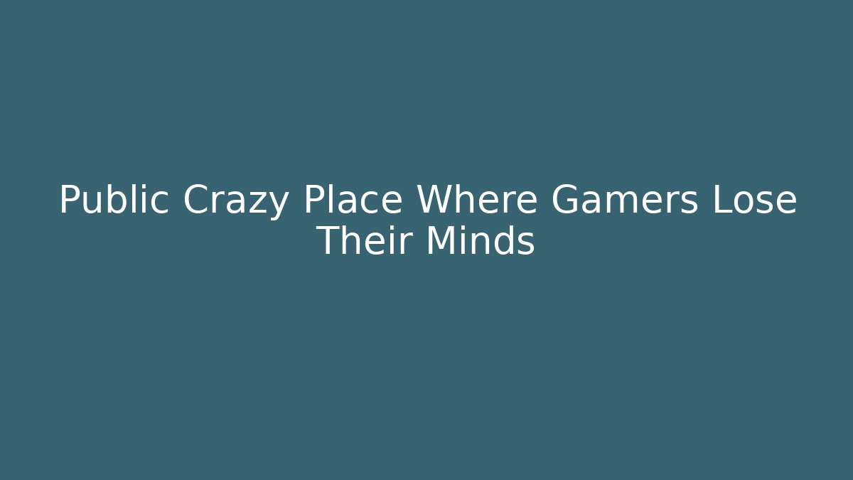 Public Crazy Place Where Gamers Lose Their Minds