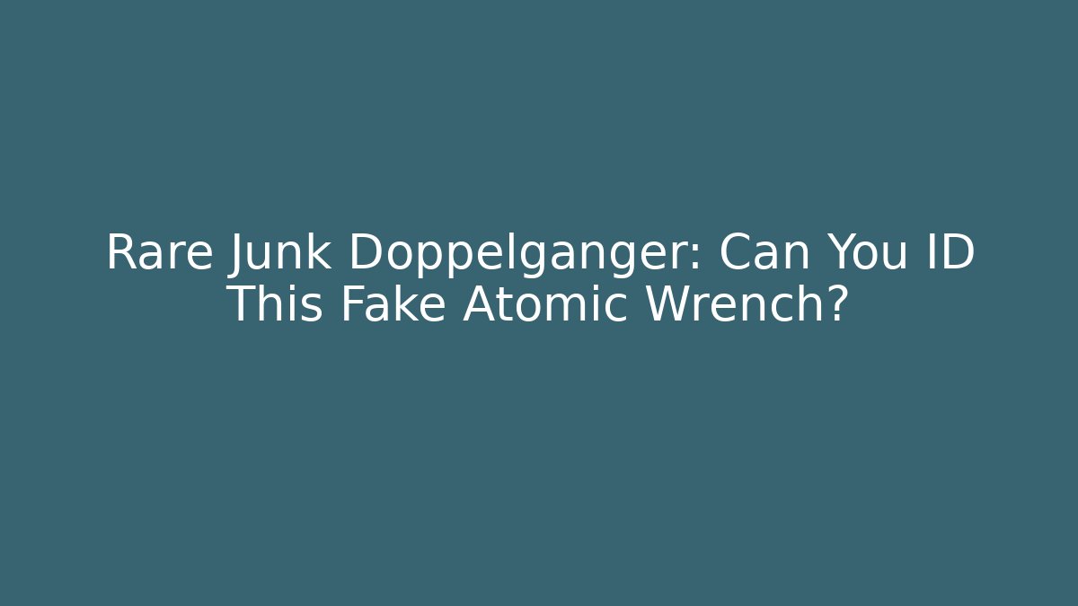 Rare Junk Doppelgänger: Can You ID This Fake Atomic Wrench?