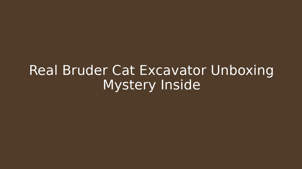 Real Bruder Cat Excavator Unboxing Mystery Inside - Celivion