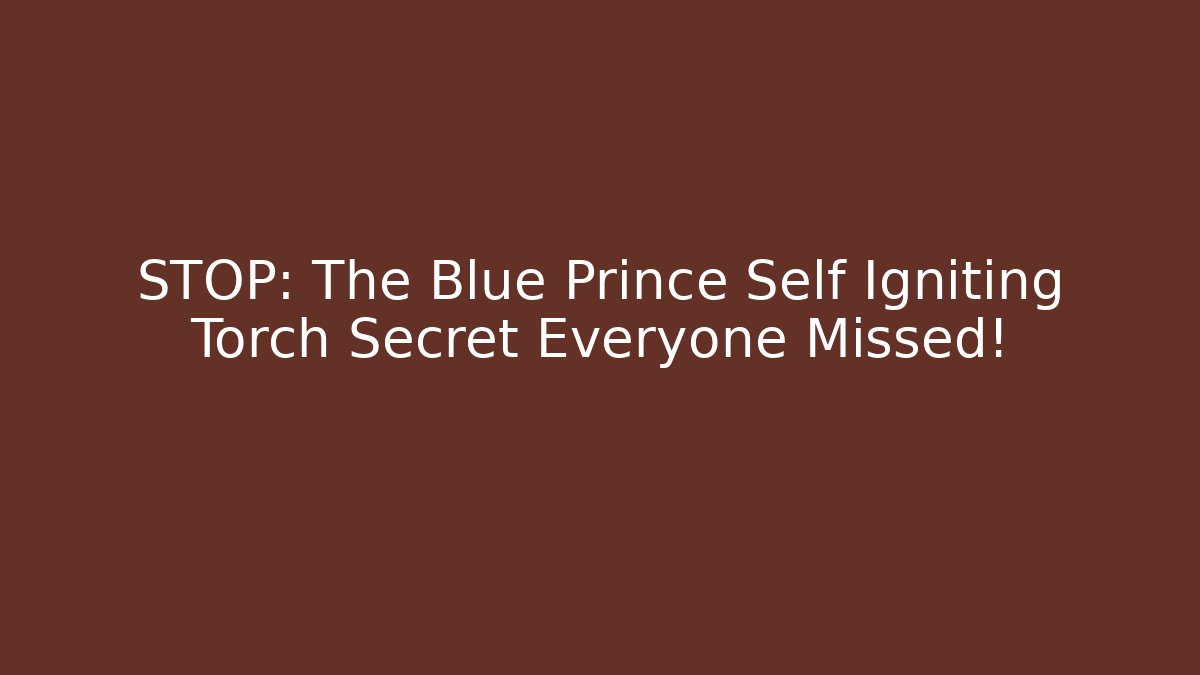 STOP: The Blue Prince Self Igniting Torch Secret Everyone Missed!