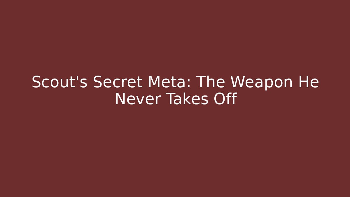 Scout’s Secret Meta: The Weapon He Never Takes Off