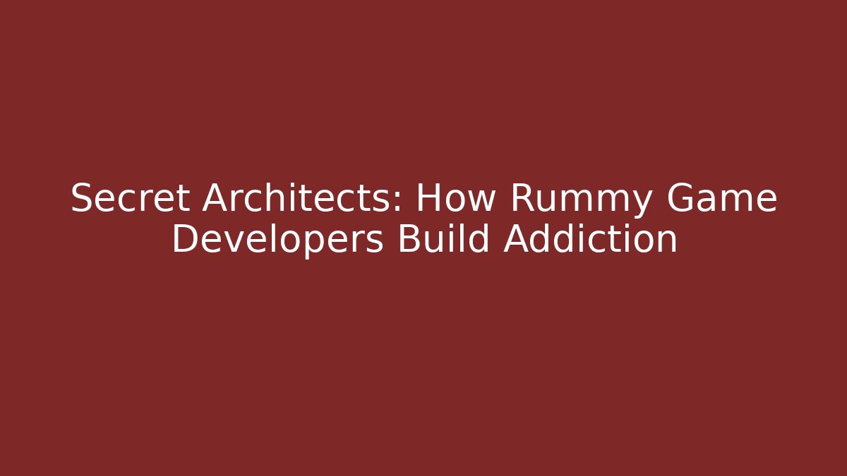 Secret Architects: How Rummy Game Developers Build Addiction