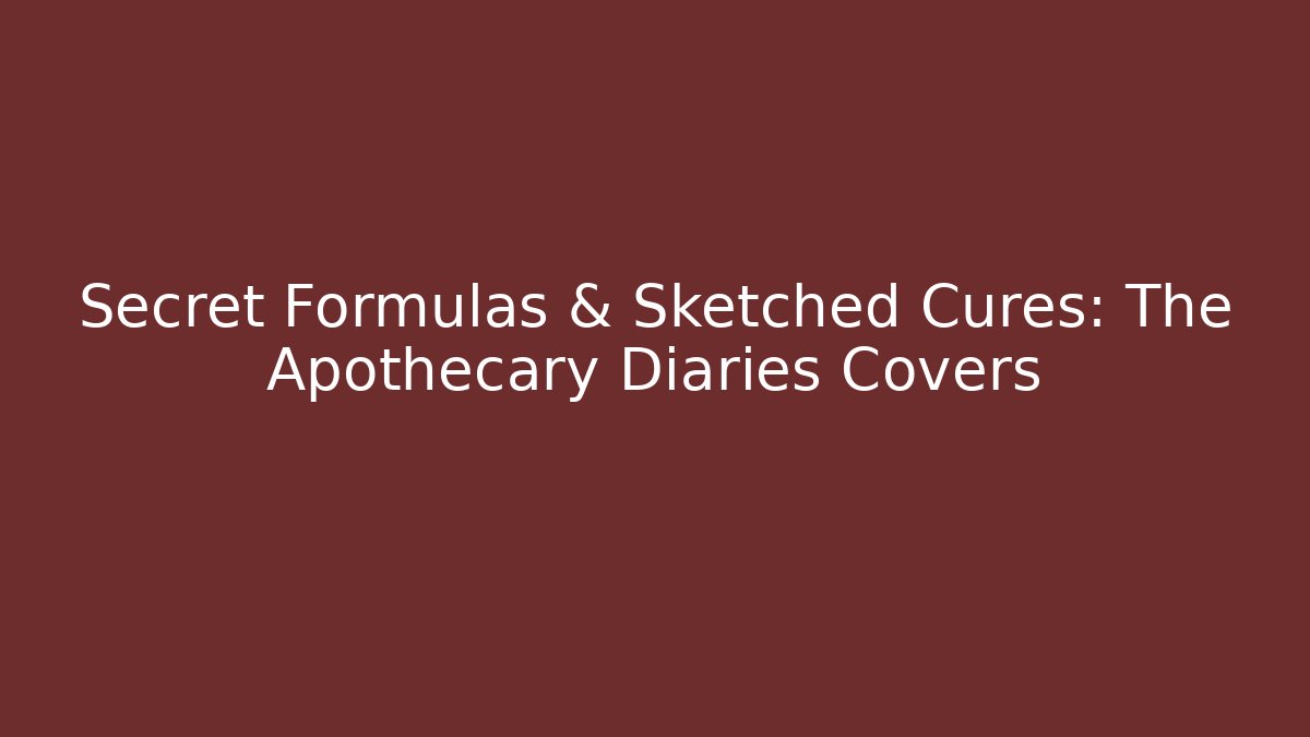 Secret Formulas & Sketched Cures: The Apothecary Diaries Covers - Celivion