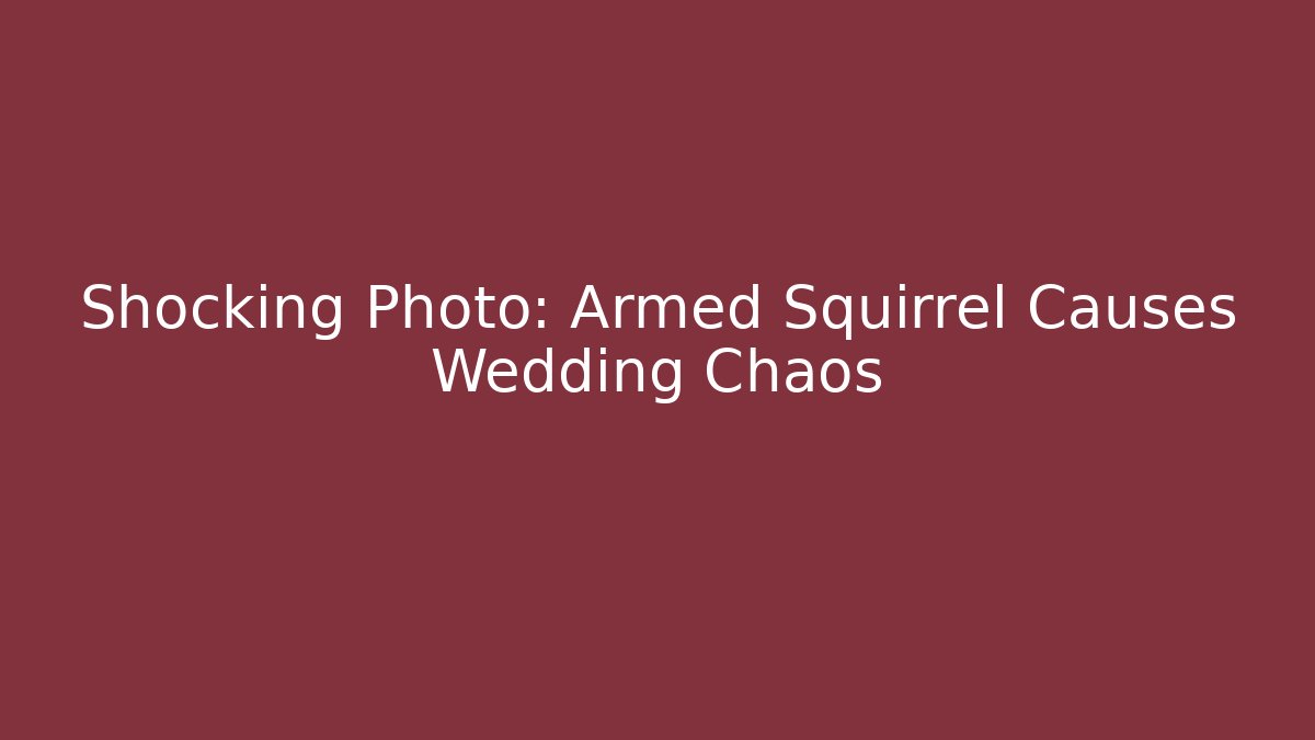 Shocking Photo: Armed Squirrel Causes Wedding Chaos