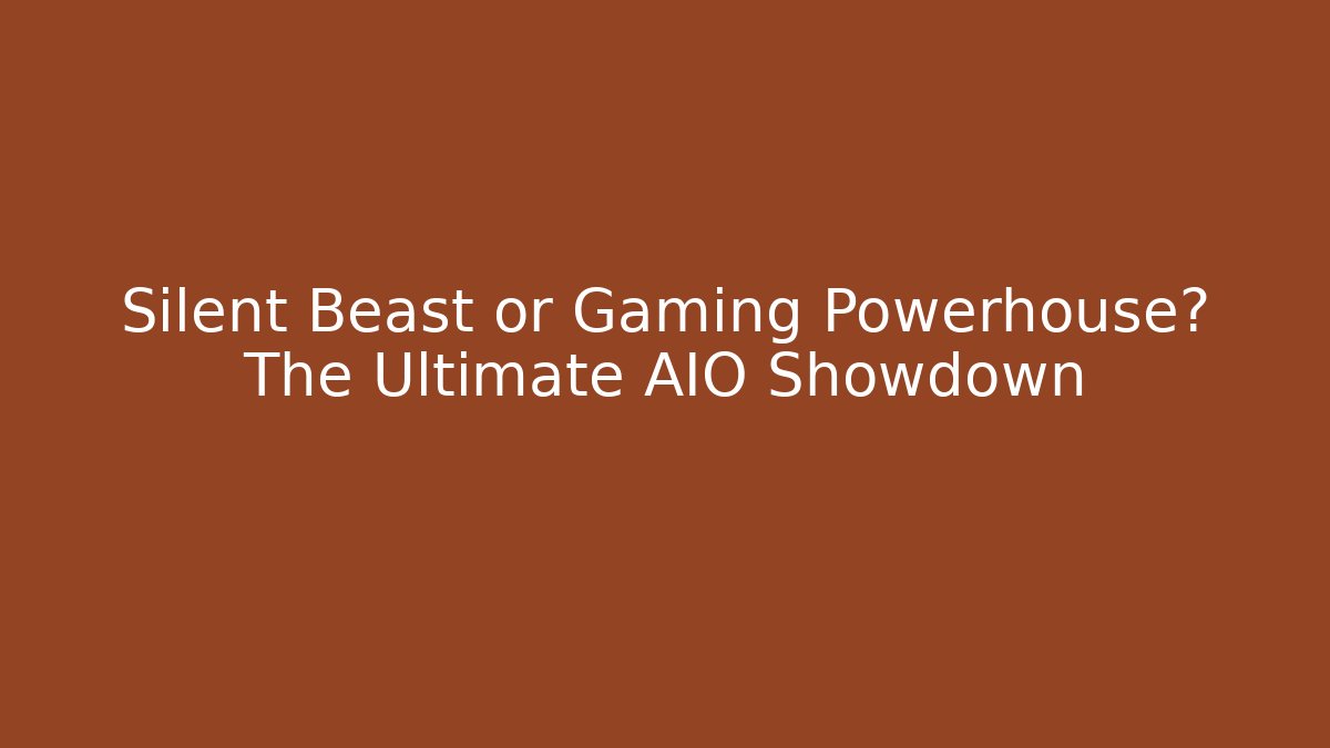 Silent Beast or Gaming Powerhouse? The Ultimate AIO Showdown